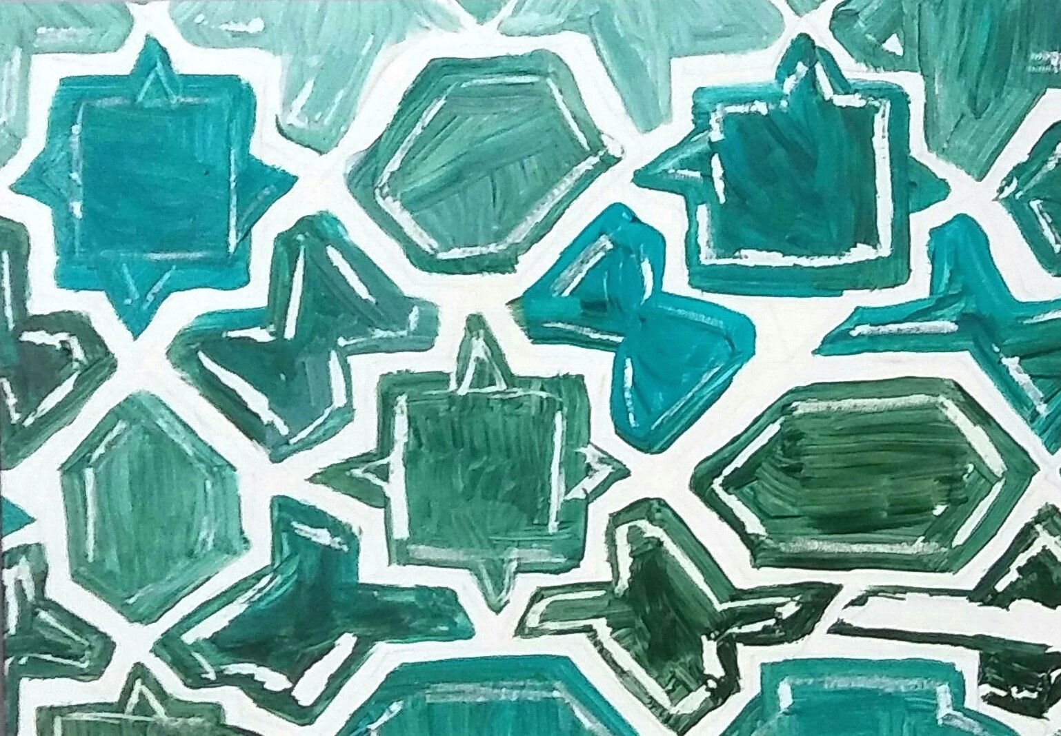 Turquoise shapes